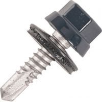 Trapezblechschraube SCELL-IT Plage Metall ZED - Ø6.3 x 25 mm - TH12 - Moosgrün RAL6005 - Packung mit 100 Stück - ZTZR-63025-6005