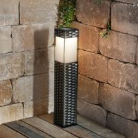 Borne Solaire en Rotin Brun foncé