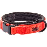 Collare resistente in mesh traspirante non strappa il pelo e non irrita la cute con bordo riflettente modello XTRM per cani: 2 x 35x45 cm - Rosso