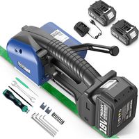 SWANSOFT Cercleuse électrique Automatique pour Sangles PP/PET 13-16 mm, Machine de Cerclage Électrique avec 2 Batteries 5000 mAh, Outil Portatif Semi-Automatique pour Cartons et Palettes