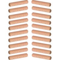 Cyclingcolors – Lot de 20 chevilles en bois hêtre 10 x 60 mm – Goujon rainuré pour assemblage meubles – Pour bois dur et teck – Colle non incluse