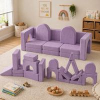 WUMAGIN - Canapé de jeu modulaire - 13PCS - Modes de combinaison multiples - Développer la créativité et les compétences sociales - Convient aux enfants et aux adolescents - Violet