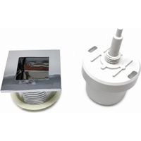 Quadro-Knopfset 1/2 Auslauf, quadratisch, hochglanzverchromt