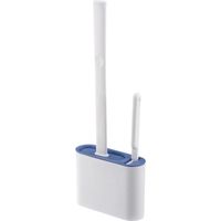 Escobilla de baño de silicona TPR y portaescobilla de baño con juego de portaescobilla de baño montado en la pared, cerdas de silicona para aplicación en el suelo 03