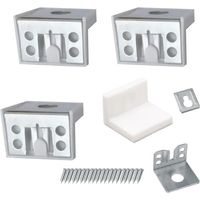 8-teiliges Küchenwand-Montageset für Hängeschränke, 5 x 4,6 x 3,5 cm, verstellbare weiße Schrankhaken mit Abdeckungen, zum Aufhängen von Möbeln, Kleidung und Kleiderschränken