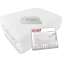 Housse de canapé universelle élastiquée et résistante aux taches ROMA Blanc 2 PLACES de cm. 110 à 170