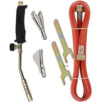 Propane Butane Gas Torch Weed Burner Hose Pipe Welder Roofers Plumbers Kit New
