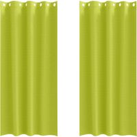 Rideaux occultants,Rideaux anti-lumière avec des rideaux Vert Polyester CFW36458