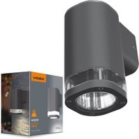 Außenwandleuchte, grau, 1xGU10, Aluminium, IP54, AR071, Videx