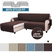 Housse de canapé d'angle - Universel - Taille M - Imperméable - Marron - Microfibre épaisse