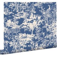 Joules Vliestapete Animal Forest Blau 10mx52cm