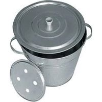 OLLA CON TAPA, CACEROLA, GALVANIZADA, 32 L
