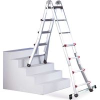 SVELT ESCALERA EXTENSIBLE ALUMINIO+ALUMINIO 10+10 5.22 H@ E131 HASTA 150 KG.