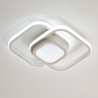 GOECO Moderne quadratische LED-Deckenleuchte, 32 W – 3600 Lumen – Kaltweiß (6500 K) – Für Schlafzimmer, Küche und Wohnzimmer – Helle Innenbeleuchtung