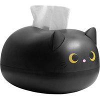 Boîte de rangement de serviettes à motif de chat mignon, boîte à papier de dessin animé, porte-papier toilette de bureau de cuisine de salon