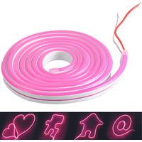 Ruban LED néon décoratif 12V 2m rose IP65 étanche Polux