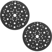 Juego de 2 protectores de discos de lijado Pad Saver, 150 mm, con 70 orificios, con cierre, compatibles con Mirka 8295612111, para bandeja de lijado Mirka de 150 mm.