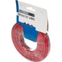 HQ-Power Cable de altavoz 2x1,50mm², 25 metros, rojo negro, carrete, cable de cobre OFC puro, instalación de audio, cableado de sonido profesional, estudio, en vivo, hogar