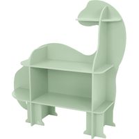 Joyz Kinderregal 3 Ebenen, Dinosaurier, Spielzeugregal Holz mit offenen Regalen, 110x31x110 cm, Bücherregal Kinder Wandmontage, Wandregal für Bücher und Spielzeug, Aufbewahrungsregal für Kinderzimmer