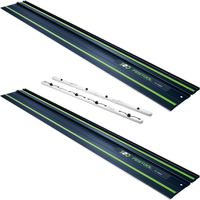 Festool 2x FS 1400/2 BL guida 1400 mm blu ( 2x 578246 ) 100Y Anniversary Edition + FSV/2 pezzo di collegamento ( 577039 )