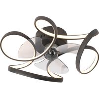 Ceiling Fan Black 55cm incl. LED Dimmable with Remote Control - Mandy