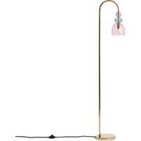Efectoled – Lampadaire LED vintage en métal doré et verre coloré – Compatible ampoule E14 – Pour espaces variés : salons, bureaux, restaurants