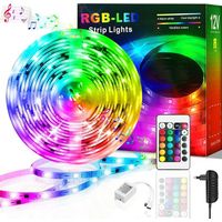 Bande LED , Ruban LED, Bandes Lumineuses, RGB, 15M, 18 lumières/M, télécommande infrarouge, Bareboard RGB, KINSI