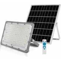 Sysled – Projecteur solaire LED blanc froid 100W – Éclairage autonome IP65 étanche – Télécommande incluse – Installation rapide sans câbles