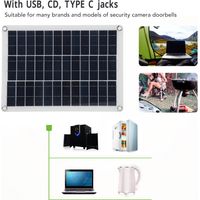 Panneau Solaire 15W IP65 Monocrystalline Silicon pour Caméra de Surveillance et Portillon