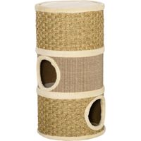 Cuccia per Gatti Tiragraffi a Torre Ø37,5x70 cm con Corda in Sisal Marrone