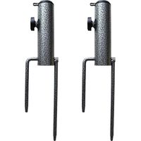 YMYNY Parasol ground spike, ground spike, umbrella, beach umbrella, sand anchor, parasol pole, iron, parasol stand, parasol accessories, balcony attachment for parasol poles, thickness 22-32 mm