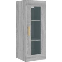 Armario de pared colgante gris Sonoma 34,5x34x90 cm vidaXL