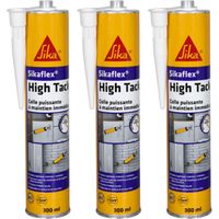 3er-Set schnellhärtende Klebemasse - SIKA Sikaflex High Tack - Weiß - 300ml