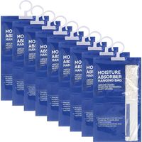 Lot de 9 déshumidificateurs suspendus pour penderie - 100 g - Sac anti-moisissure - Étanche à l'humidité - Pour cave, chambre à coucher, buanderie,bleu
