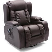 CAESAR HIGH BACK MANUAL BOND GRADE LEATHER RECLINER 3+2+1 SUITE SOFA ARMCHAIR SET BROWN 1 SEATER