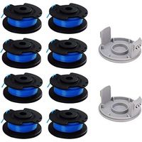 Bobines de fil pour Ryobi 18V/24V/40V - Diamètre 0,065 pouce - Compatible AC14RL3A - Lot de 8 bobines + 2 capuchons - Coupe précise.