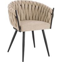 Home Deluxe I Silla de comedor AYLA - Beige, set de 7