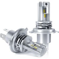 Lampadina LED H4, bianco 6500K per kit di conversione fari abbaglianti/anabbaglianti per auto da 12V-24V. (2 pezzi)..DEBUNS