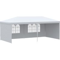 Tendone da Giardino Pieghevole per Feste ed Eventi con Pannelli Rimovibili, 5.83x2.95 m, Bianco