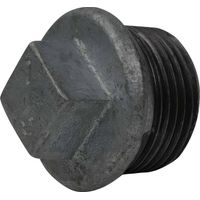 Bouchon Mâle avec Butée en Fonte Malléable à Cœur Noir 3''