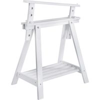 ASTIGARRAGA Tréteau pin architecte blanc, H.70 x l.70 cm