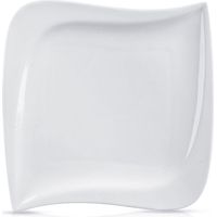 Assiette a dessert en porcelaine blanche - design moderne passe au lave vaisselle