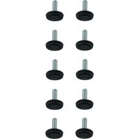 Cyclingcolors – Lot de 10 vis pied M6 x 17mm – Tête plastique moleté – Fixation solide pour meubles – Compatible tables, chaises, étagères