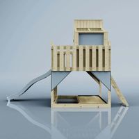 PolarPlay Spielhaus Komet aus Holz in Blau