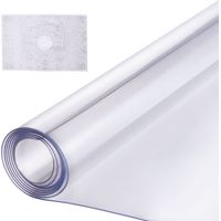 VEVOR Tovaglia in Plastica 610x2438mm Spessore 1,5 mm Tovaglia Rettangolare Trasparente Rettangolare Impermeabile Facile da Pulire per Tavolo da Ufficio Tavolo da Pranzo Comodino, Copertura Tavolo