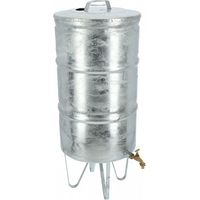 Récupérateur d'eau de pluie enterré 95L en zinc – Dimensions L 57,2 x l 44,5 x H 108 cm – Robinet intégré pour arrosage – Water In The Garden