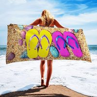 Serviette de plage personnalisée en microfibre pour tongs