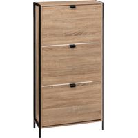 Schuhschrank mit 3 schubladen aliaj in eiche natur effekt - 5five
