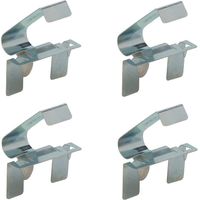 Cyclingcolors – Lot de 4 clips de plinthe basse en acier chromé – Pour meubles de cuisine et salle de bain – Serrage type ressort – Épaisseur mini 12mm