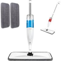 balai serpillière spray avec réservoir 300 ml et 2 mop microfibres nettoyage sols